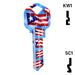 Happy Keys- Puerto Rican Flag Key (Choose Keyway) Residential-Commercial Key Howard Keys
