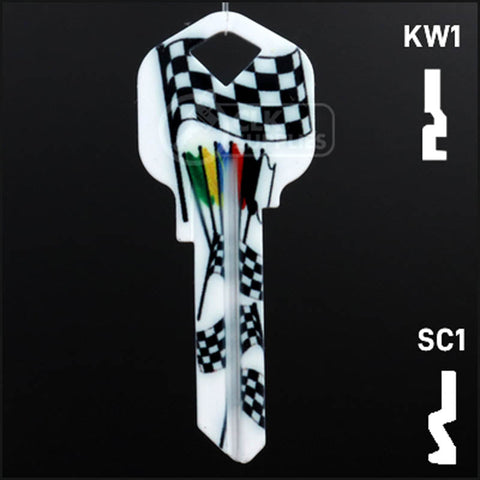 Happy Keys- Racing Flags Key (Choose Keyway)