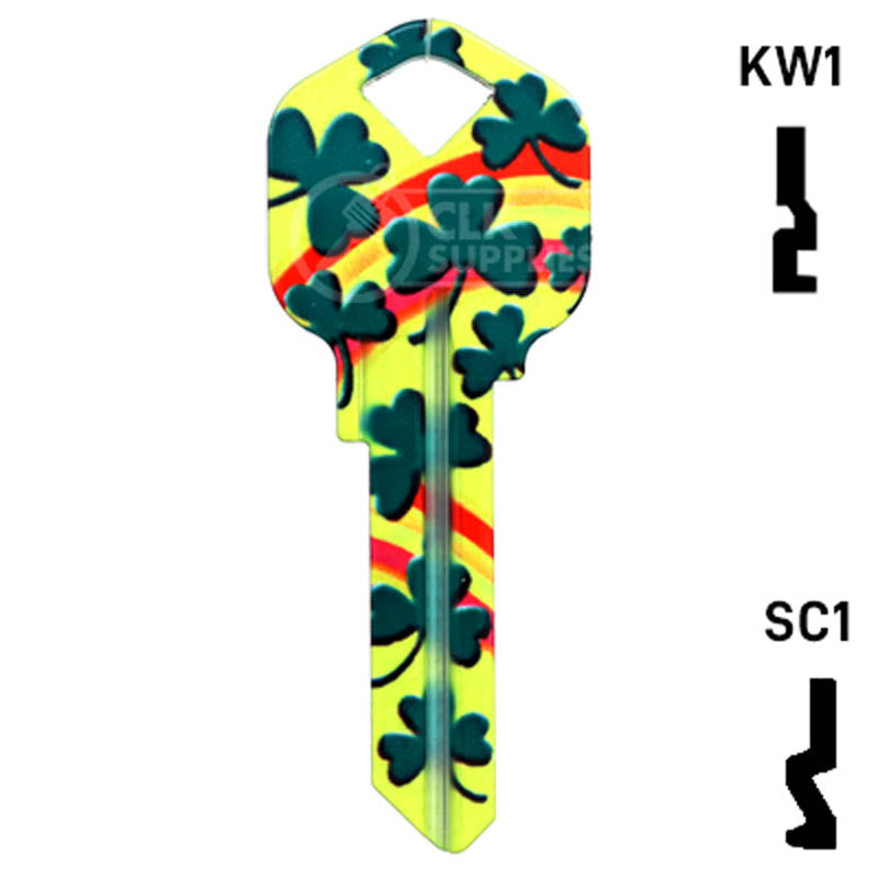 Happy Keys- Rainbow Clover Key (Choose Keyway) — CLK Supplies