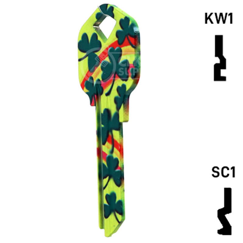 Happy Keys- Rainbow Clover Key (Choose Keyway)
