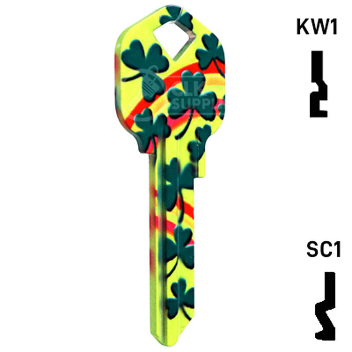 Happy Keys- Rainbow Clover Key (Choose Keyway) Residential-Commercial Key Howard Keys