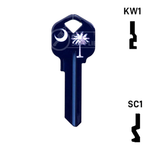 Happy Keys- South Carolina Flag SC1 Key (Choose Keyway)