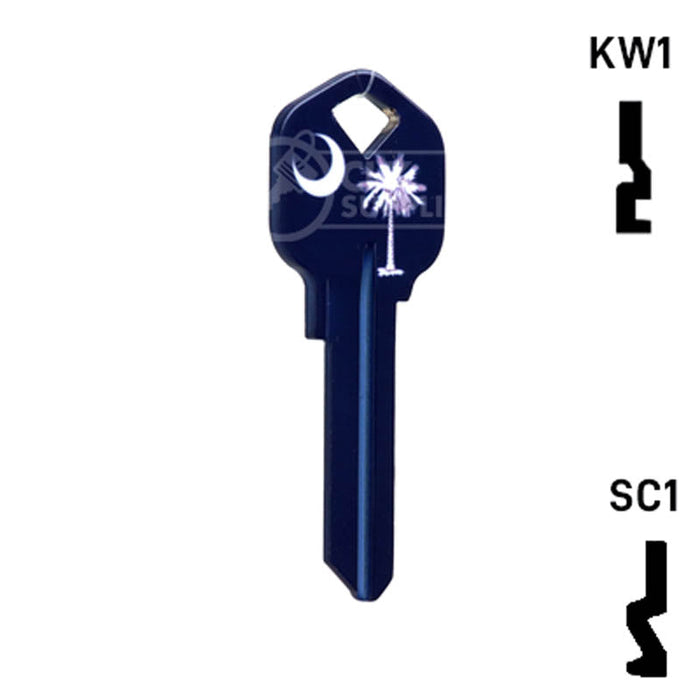 Happy Keys- South Carolina Flag SC1 Key (Choose Keyway) Residential-Commercial Key Howard Keys