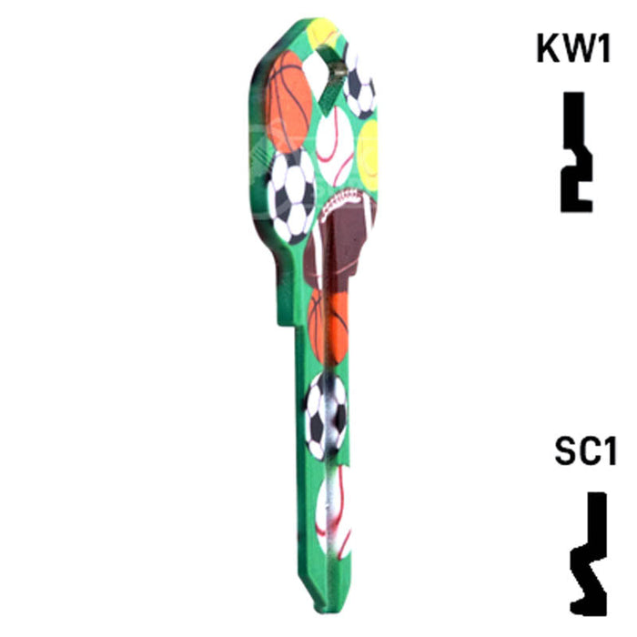 Happy Keys- Sports Key (Choose Keyway) Residential-Commercial Key Howard Keys