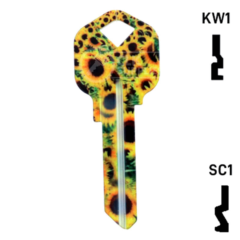 Happy Keys- Sunflowers Key (Choose Keyway) — CLK Supplies
