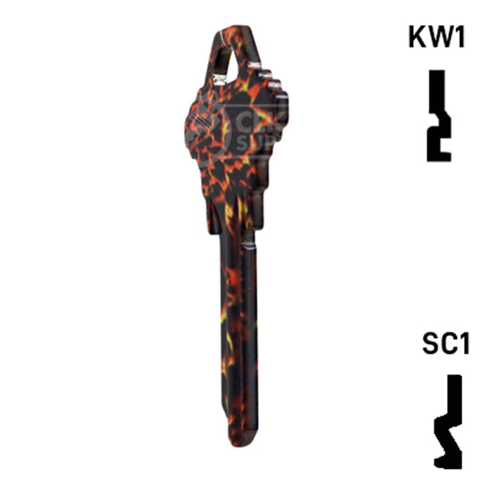 Happy Keys- Tiger Print Key (Choose Keyway) Residential-Commercial Key Howard Keys