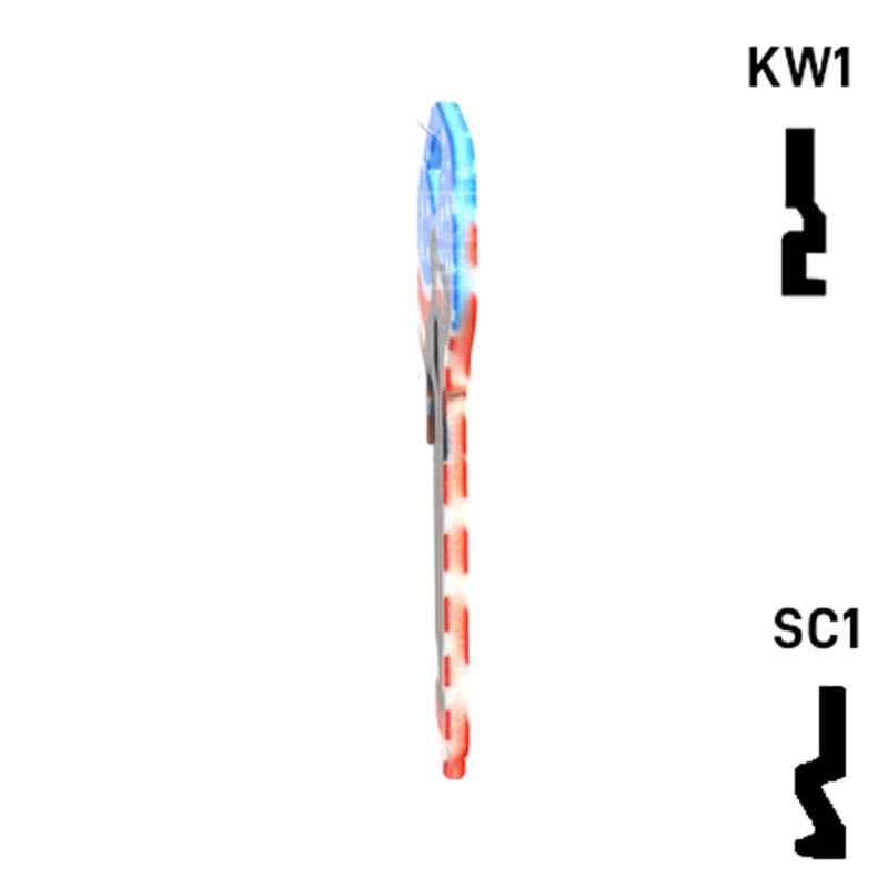 Happy Keys- US Salute Key (Choose Keyway) Residential-Commercial Key Howard Keys