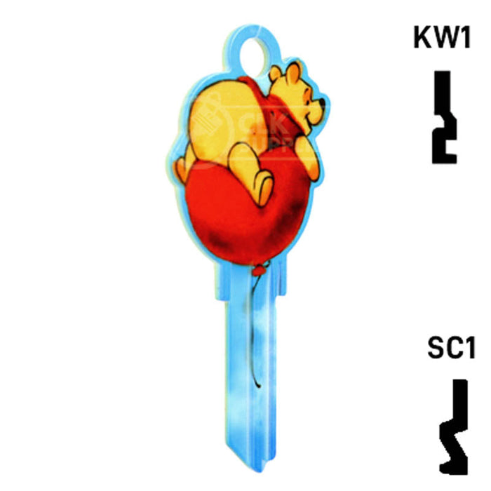 Happy Keys- Winnie the Pooh (Choose Keyway) Residential-Commercial Key Howard Keys