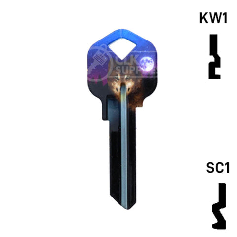 Happy Keys- Wolf Key (Choose Keyway)