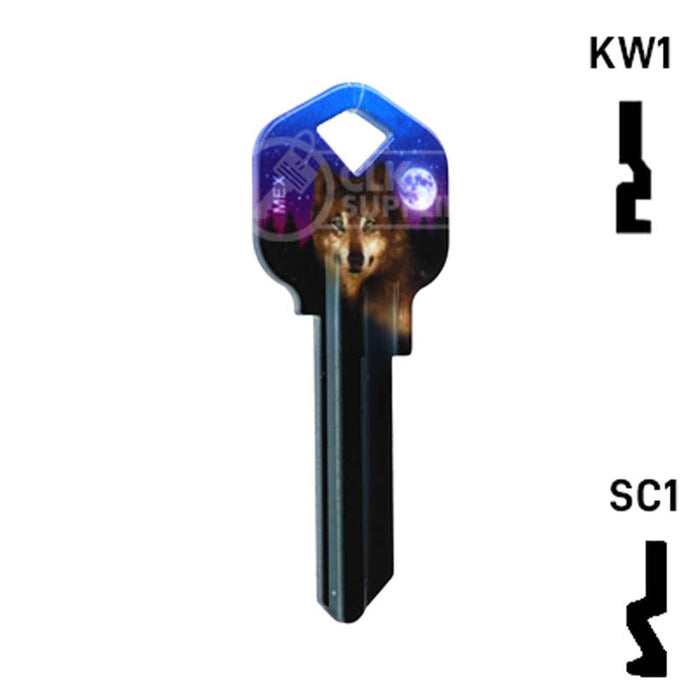 Happy Keys- Wolf Key (Choose Keyway) Residential-Commercial Key Howard Keys