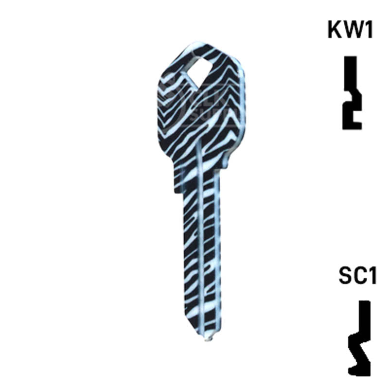 Happy Keys- Zebra Key (Choose Keyway) — CLK Supplies