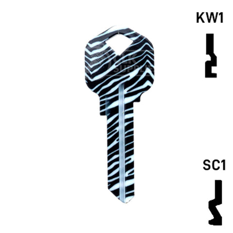 Happy Keys- Zebra Key (Choose Keyway)