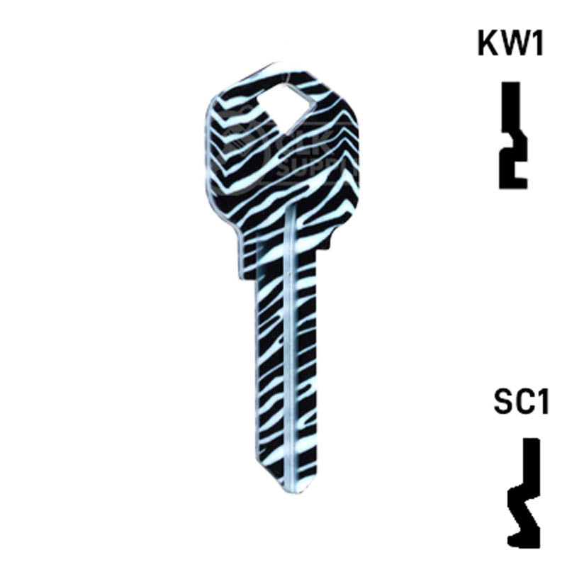 Happy Keys- Zebra Key (Choose Keyway) — CLK Supplies