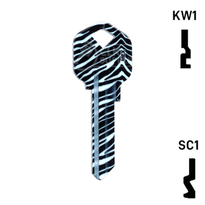 Happy Keys- Zebra Key (Choose Keyway) Residential-Commercial Key Howard Keys