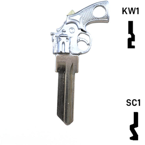 Key Art Gun Key - Choose Keyway SC1 or KW1/KW10