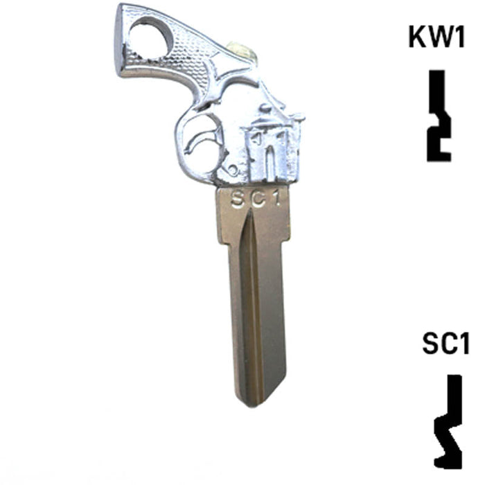 Key Art Gun Key - Choose Keyway SC1 or KW1/KW10 Residential-Commercial Key Gun Keys