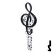 Key Shapes -MUSIC- Schlage SC1 Key Residential-Commercial Key Lucky Line