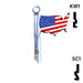Krafty Keys: American Flag - Choose Keyway (SC1,KW1,10,WR5) Residential-Commercial Key Hudson-ESP-HPC