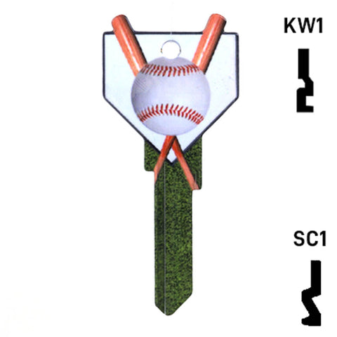 Krafty Keys: Baseball - Choose Keyway (SC1,KW1,10,WR5)