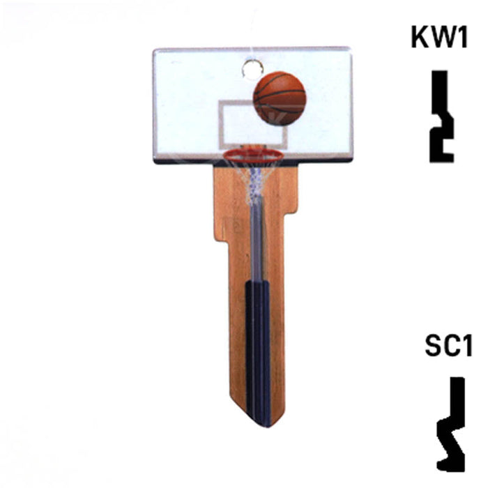 Krafty Keys: Basketball - Choose Keyway (SC1,KW1,10,WR5) Residential-Commercial Key Hudson-ESP-HPC
