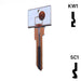 Krafty Keys: Basketball - Choose Keyway (SC1,KW1,10,WR5) Residential-Commercial Key Hudson-ESP-HPC