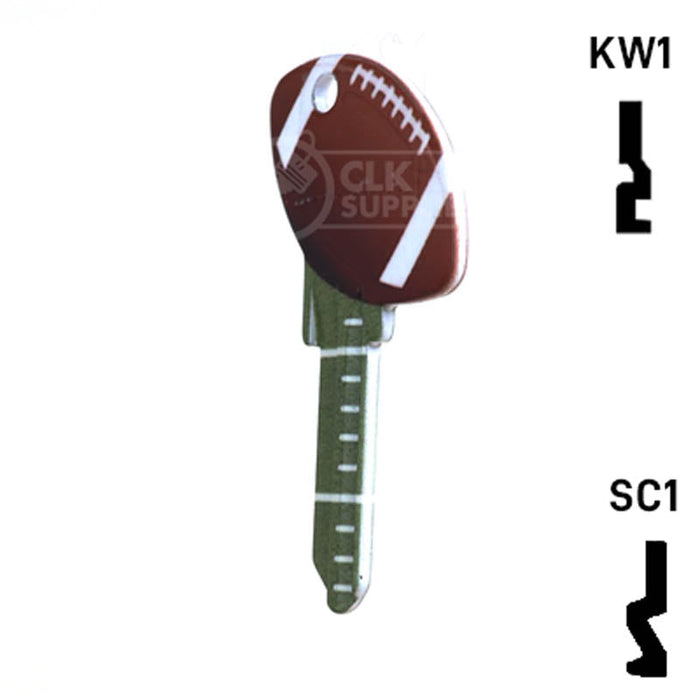 Krafty Keys: Football - Choose Keyway (SC1,KW1,10,WR5) Residential-Commercial Key Hudson-ESP-HPC