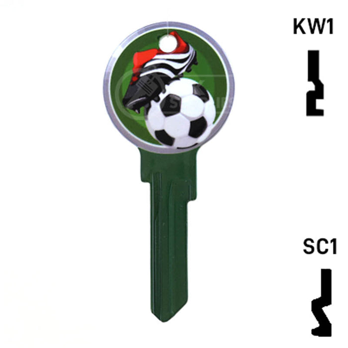 Krafty Keys: Soccer - Choose Keyway (SC1,KW1,10,WR5) Residential-Commercial Key Hudson-ESP-HPC