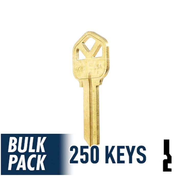 KW1 Kwikset Key Bulk Pack -250 by Ilco Residential-Commercial Key Ilco