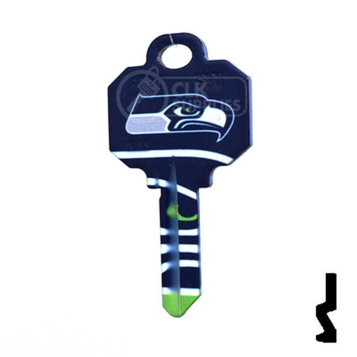 NFL Seahawks Key Blank ( SC1 ) Residential-Commercial Key Ilco