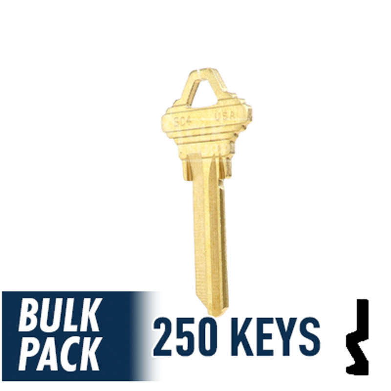 SC4 Schlage Key Bulk Pack -250 by Ilco Residential-Commercial Key Ilco