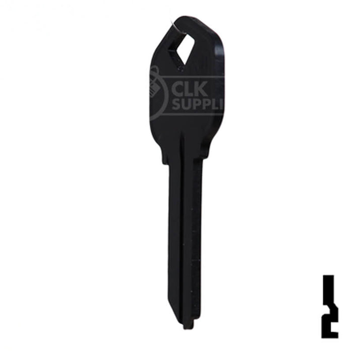 Uncut Aluminum Key Blank | Kwikset KW1 | Black Residential-Commercial Key JMA USA
