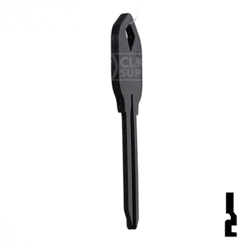 Uncut Aluminum Key Blank | Kwikset KW1 | Black — CLK Supplies