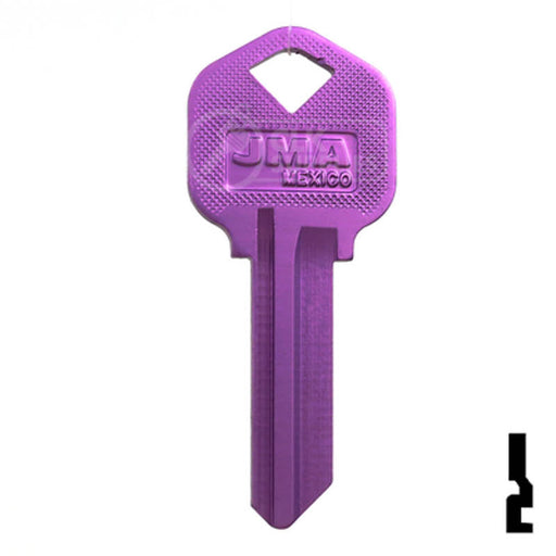 Uncut Aluminum Key Blank | Kwikset KW1 | Lilac Residential-Commercial Key JMA USA