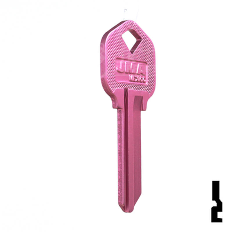 Uncut Aluminum Key Blank | Kwikset KW1 | Pink — CLK Supplies
