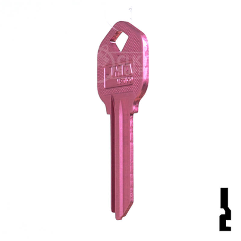 Uncut Aluminum Key Blank | Kwikset KW1 | Pink — CLK Supplies