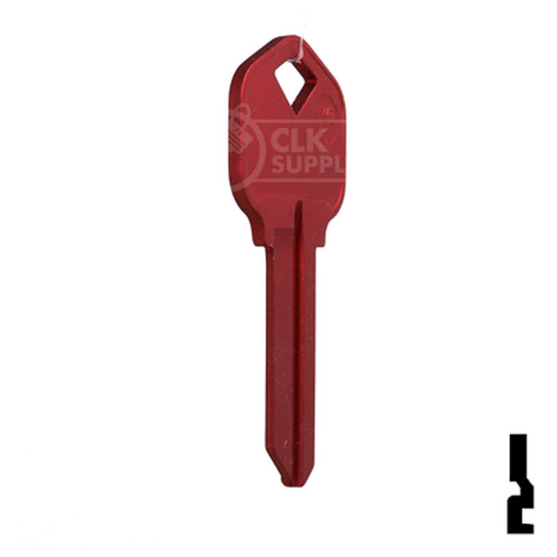 wkwiwkレッド76cmAM Uncut Aluminum Key Blank | Kwikset KW1 | Red — CLK Supplies
