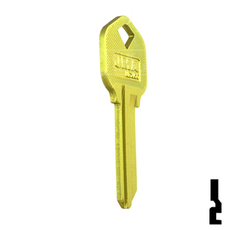 Uncut Aluminum Key Blank | Kwikset KW1 | Yellow — CLK Supplies