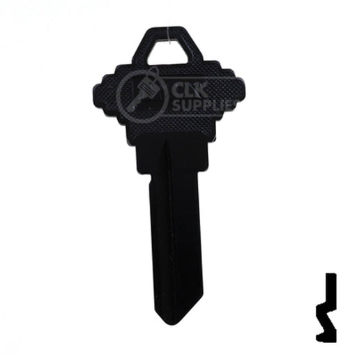 Uncut Aluminum Key Blank | Schlage SC1 | Black Residential-Commercial Key JMA USA
