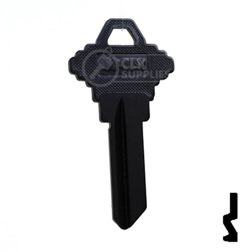 Uncut Aluminum Key Blank | Schlage SC1 | Black Residential-Commercial Key JMA USA