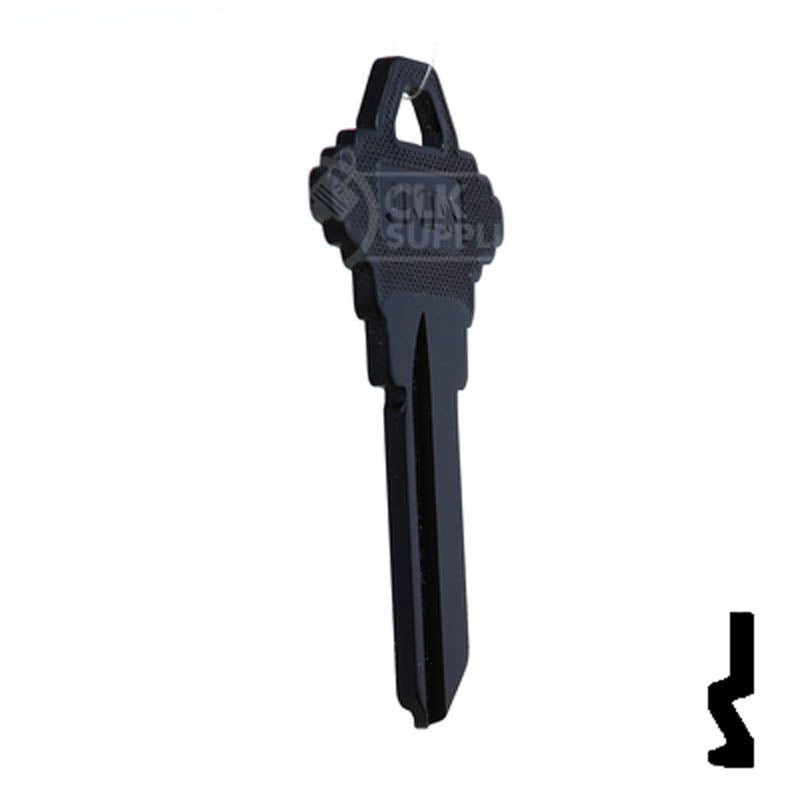 Uncut Aluminum Key Blank | Schlage SC1 | Black — CLK Supplies Uncut Aluminum Key Blank | Schlage SC1 | Black — CLK Supplies