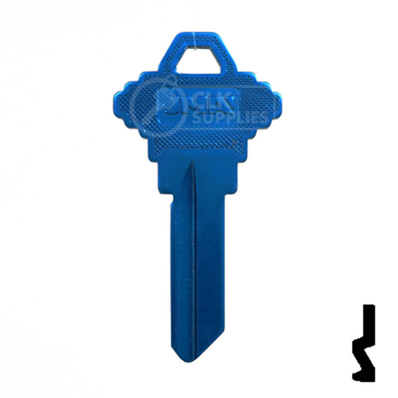 Solid Blue Sc1 Key Uncut Aluminum Key Blank | Schlage SC1 | Blue