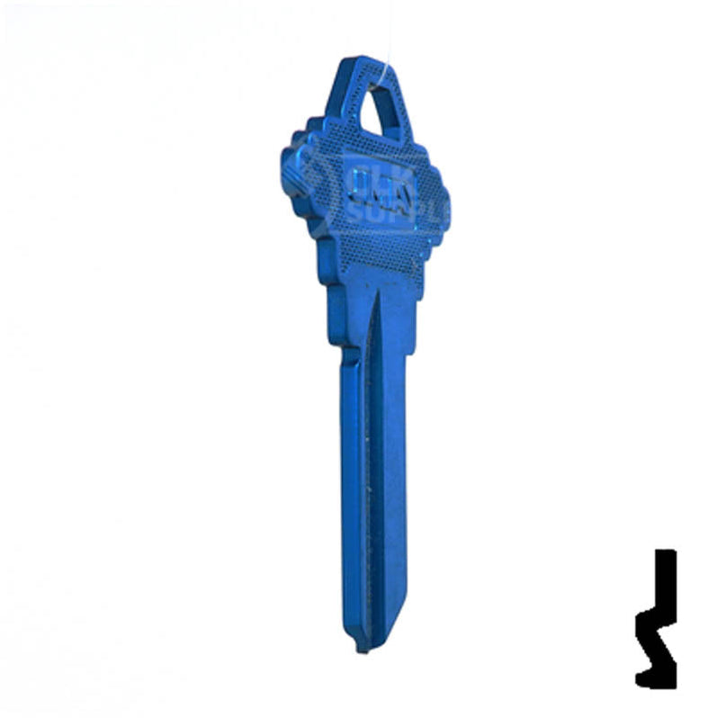 Solid Blue Sc1 Key Uncut Aluminum Key Blank | Schlage SC1 | Blue