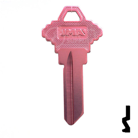 Uncut Aluminum Key Blank | Schlage SC1 | Pink
