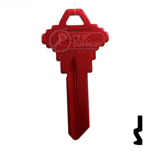 Uncut Aluminum Key Blank | Schlage SC1 | Red Residential-Commercial Key JMA USA