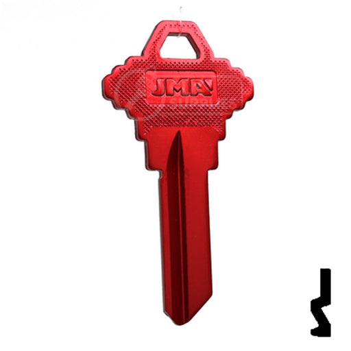 Uncut Aluminum Key Blank | Schlage SC1 | Red Residential-Commercial Key JMA USA