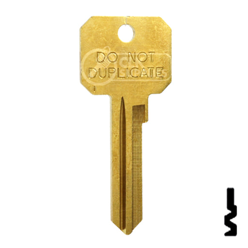 Uncut DND Key Blank | Corbin Russwin | CO88 Residential-Commercial Key Ilco