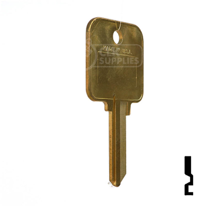 Uncut Hotel Head Key Blank | Weiser | WR3, WR5 Residential-Commercial Key Ilco