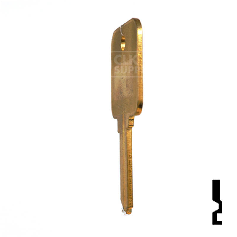 Uncut Hotel Head Key Blank | Weiser | WR3, WR5 Residential-Commercial Key Ilco