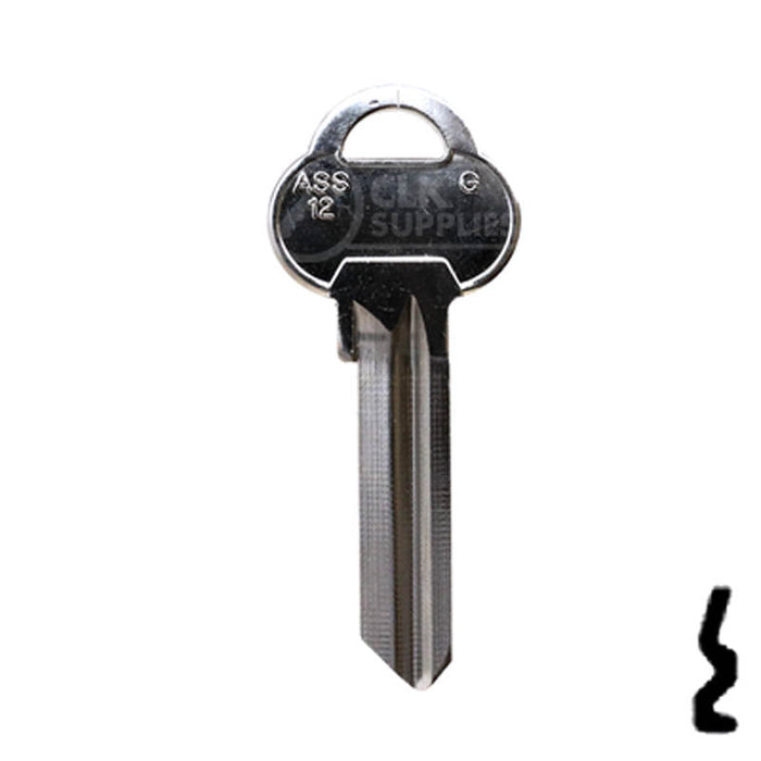 Uncut Key Blank | ASSA | ASS12 Residential-Commercial Key Ilco