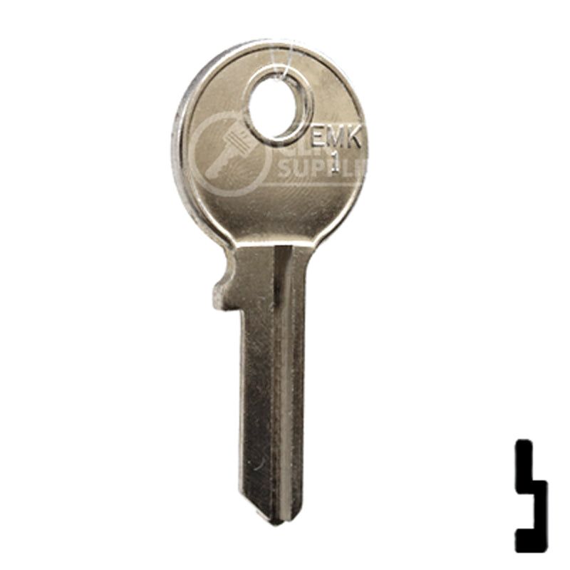 Uncut  Key Blank | Dirak Fire Panel | EMK1-SI Residential-Commercial Key Ilco